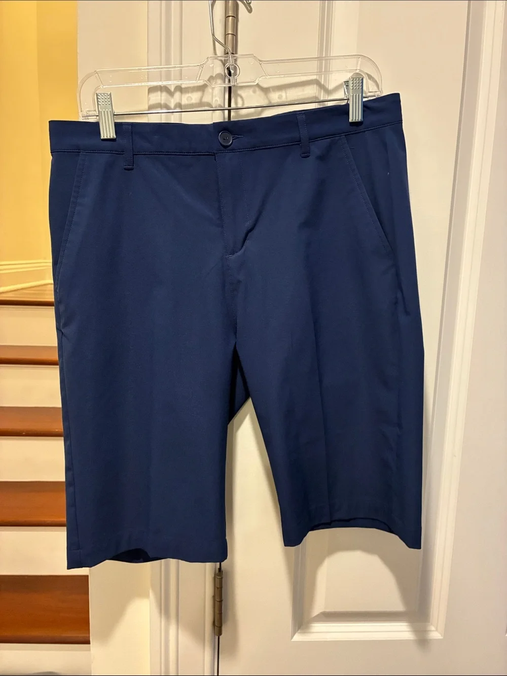 adidas boy’s golf Navy Flat Front Performance Shorts